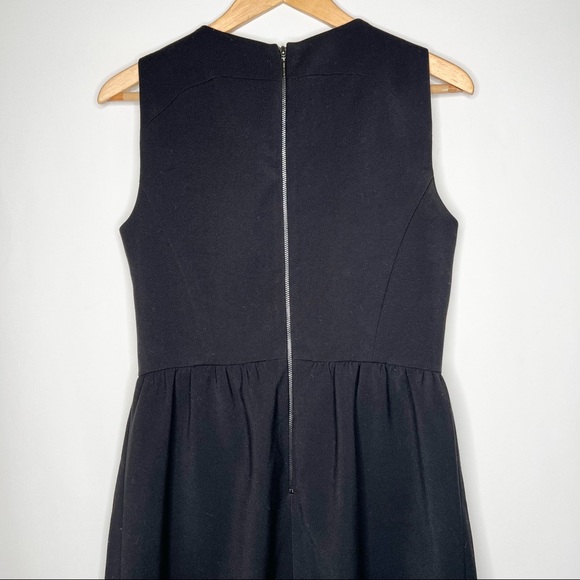 NEW ANNE KLEIN MIDI DRESS SLEEVELESS WOMENS 6 BLACK NEUTRAL SILVER EMBELLISHED - Picture 5 of 7